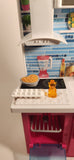 2016 Mattel Barbie You Can Be Anything Kitchen Playset 12" Tall Plastic Dollhouse Toy DVX64