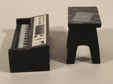 Kidkraft Sparkle Mansion Piano Bench and Piano Organ Makes Sound Tall Wood Dollhouse Toy