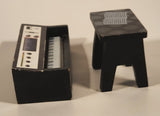 Kidkraft Sparkle Mansion Piano Bench and Piano Organ Makes Sound Tall Wood Dollhouse Toy