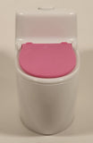 2018 Mattel Barbie Dream House Pink and White Toilet with Flushing Sound 3 3/4" Tall Plastic Dollhouse Toy