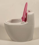 2018 Mattel Barbie Dream House Pink and White Toilet with Flushing Sound 3 3/4" Tall Plastic Dollhouse Toy