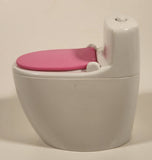 2018 Mattel Barbie Dream House Pink and White Toilet with Flushing Sound 3 3/4" Tall Plastic Dollhouse Toy