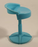 2017 Mattel Barbie Care Clinic Green Short Back Stool Chair 3 3/4" Tall Plastic Dollhouse Toy
