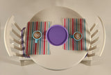 My Life As Dining Play Set Table Chairs Cups Placemats Cakestand 9 1/2" Diameter Plastic Dollhouse Toy