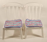 My Life As Dining Play Set Table Chairs Cups Placemats Cakestand 9 1/2" Diameter Plastic Dollhouse Toy