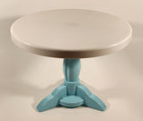 My Life As Dining Play Set Table Chairs Cups Placemats Cakestand 9 1/2" Diameter Plastic Dollhouse Toy