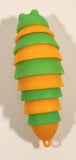 Orange and Green Slug 2 3/4" Plastic Fidget Toy
