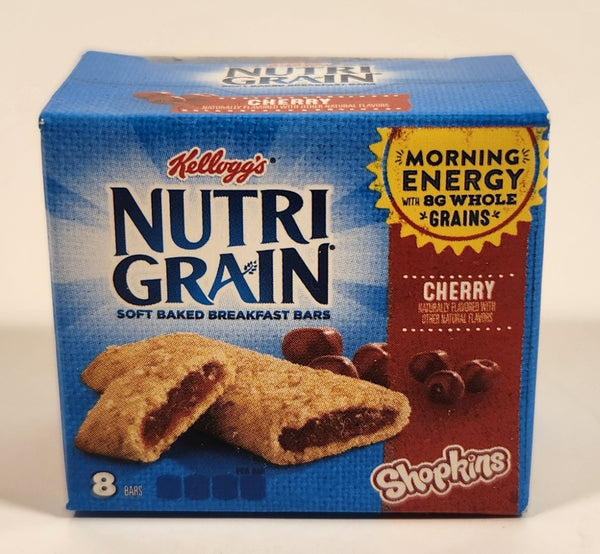 Moose Shopkins Real Littles Kellogg's Nutri Grain Rise & Thrive Cherry Empty Box 1 5/8" Miniature Cardboard Play Food Toy