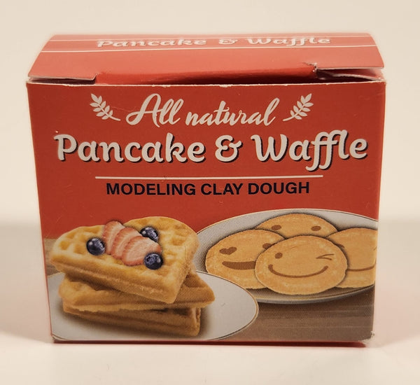 All Natural Pancake & Waffle Modeling Clay Dough Empty Box 2" Miniature Cardboard Play Food Toy