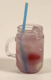 MGA Miniverse Lemon and Strawberry Ice Filled Drink with Straw Miniature Plastic Play Food Toy