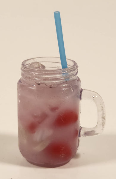 MGA Miniverse Lemon and Strawberry Ice Filled Drink with Straw Miniature Plastic Play Food Toy