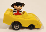 1988 McDonald's Turbo Macs The Hamburglar Yellow Toy Pull Back Plastic Toy Car Vehicle