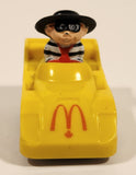 1988 McDonald's Turbo Macs The Hamburglar Yellow Toy Pull Back Plastic Toy Car Vehicle