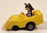 1988 McDonald's Turbo Macs The Hamburglar Yellow Toy Pull Back Plastic Toy Car Vehicle
