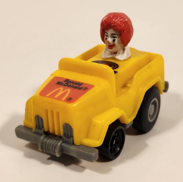 1985 McDonald's Happy Meal Fast Macs Ronald McDonald Yellow Pull Back Toy Car Vehicle