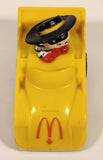 1988 McDonald's Turbo Macs The Hamburglar Yellow Toy Pull Back Plastic Toy Car Vehicle