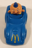 1988 McDonald's Turbo Macs Officer Big Mac Blue Toy Pull Back Plastic Toy Car Vehicle