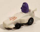 1988 McDonald's Turbo Macs Grimace White Toy Pull Back Plastic Toy Car Vehicle