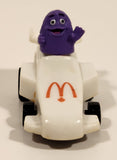 1988 McDonald's Turbo Macs Grimace White Toy Pull Back Plastic Toy Car Vehicle