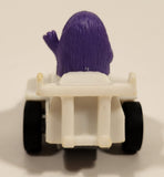 1988 McDonald's Turbo Macs Grimace White Toy Pull Back Plastic Toy Car Vehicle