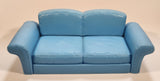 2002 Mattel Barbie Talking Townhouse Sofa Couch Blue 9" Plastic Dollhouse Toy 67553