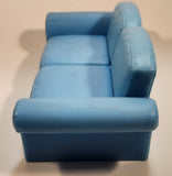 2002 Mattel Barbie Talking Townhouse Sofa Couch Blue 9" Plastic Dollhouse Toy 67553