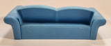 2002 Mattel Barbie Talking Townhouse Sofa Couch Blue 9" Plastic Dollhouse Toy 67553