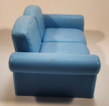 2002 Mattel Barbie Talking Townhouse Sofa Couch Blue 9" Plastic Dollhouse Toy 67553