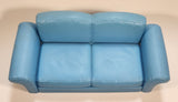 2002 Mattel Barbie Talking Townhouse Sofa Couch Blue 9" Plastic Dollhouse Toy 67553