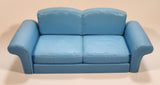 2002 Mattel Barbie Talking Townhouse Sofa Couch Blue 9" Plastic Dollhouse Toy 67553