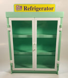 I Love 2 Shop Supermarket Refrigerator Mint Green and White 10 3/8" Tall Plastic Dollhouse Toy