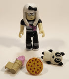 Jazwares Roblox Work At A Pizza Place Mia 2 3/4" Toy Figure with Panda Pizza and Ice Cream Accessories