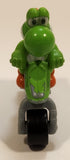 2014 McDonald's Nintendo Switch Mario Kart 8 Deluxe Yoshi Grey Plastic Toy Motorcycle Bike Vehicle
