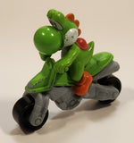 2014 McDonald's Nintendo Switch Mario Kart 8 Deluxe Yoshi Grey Plastic Toy Motorcycle Bike Vehicle