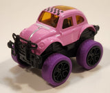 Mini Q VW Bug Pink Pull Back Die Cast Toy Car Vehicle