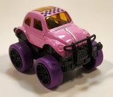Mini Q VW Bug Pink Pull Back Die Cast Toy Car Vehicle