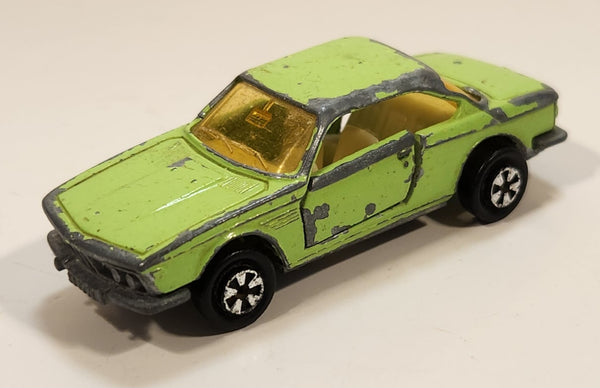 Vintage Majorette No. 235 BMW 3.0 CSi Green 1/60 Scale Die Cast Toy Car Vehicle with Opening Doors