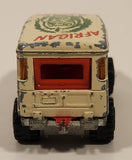 Majorette No. 277 Toyota 4x4 African Safari Cream White 1/53 Scale Die Cast Toy Car Vehicle with Opening Rear Window