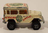 Majorette No. 277 Toyota 4x4 African Safari Cream White 1/53 Scale Die Cast Toy Car Vehicle with Opening Rear Window