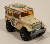 Majorette No. 277 Toyota 4x4 African Safari Cream White 1/53 Scale Die Cast Toy Car Vehicle with Opening Rear Window