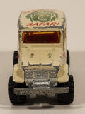Majorette No. 277 Toyota 4x4 African Safari Cream White 1/53 Scale Die Cast Toy Car Vehicle with Opening Rear Window