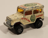 Majorette No. 277 Toyota 4x4 African Safari Cream White 1/53 Scale Die Cast Toy Car Vehicle with Opening Rear Window
