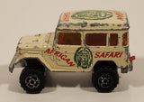 Majorette No. 277 Toyota 4x4 African Safari Cream White 1/53 Scale Die Cast Toy Car Vehicle with Opening Rear Window