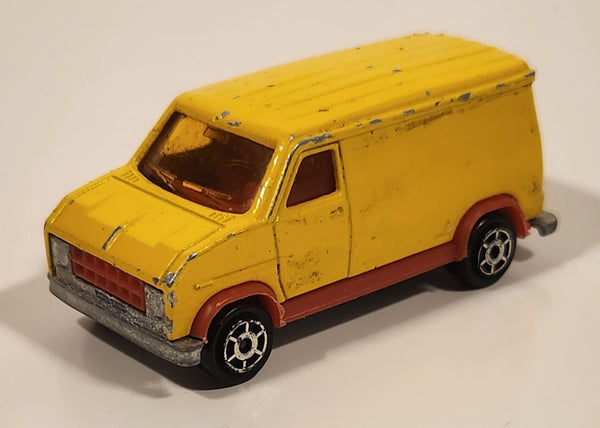Vintage Majorette No. 279 / 234 Fourgon Van Yellow Red 1/65 Scale Die Cast Toy Car Vehicle
