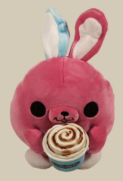 2023 Zuru Snackles Cinnabon Pink Bunny Rabbit 7" Tall Stuff Plush Toy