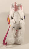 Poochie & Co White Unicorn Rainbow Confetti Outfit 13" Stuffed Plush Purse Toy