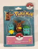 Students' Supplies & Office Stationery Pokemon Squirtle Eevee Bulbasaur 1 1/2" Eraser Figures New in Package