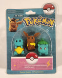Students' Supplies & Office Stationery Pokemon Squirtle Eevee Bulbasaur 1 1/2" Eraser Figures New in Package