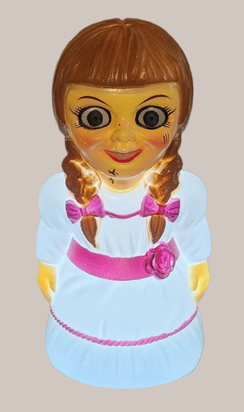 2023 Warner Bros. The Conjouring Annabelle 8" Tall Plastic Light Up Halloween Decoration