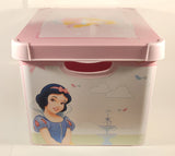 Disney Princess Cinderella Snow White Aurora Belle Plastic Tote Bin Storage Box Container